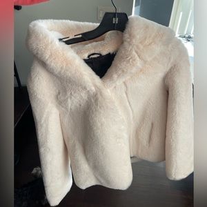 H brand Faux with hood - off white soft